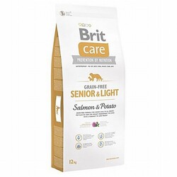 Brit Care - Brit Care Skin Coat Senior Light Somonlu Tahılsız Light Yaşlı Köpek Maması 12 Kg 
