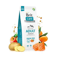 Brit Care - Brit Care Skin Coat Somonlu Tahılsız Yetişkin Köpek Maması 3 Kg 