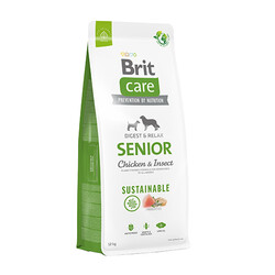 Brit Care - Brit Care Sustainable Senior Chicken & Insect Tavuklu ve Larva Proteinli Yaşlı Köpek Maması 12 Kg 