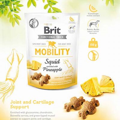 Brit Mobility Ananas ve Kalamarlı Köpek Ödülü 150 Gr 