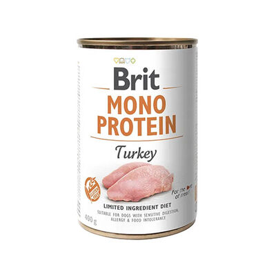 Brit Mono Protein Hindi Etli Hassas Yetişkin Köpek Konservesi 400 Gr 