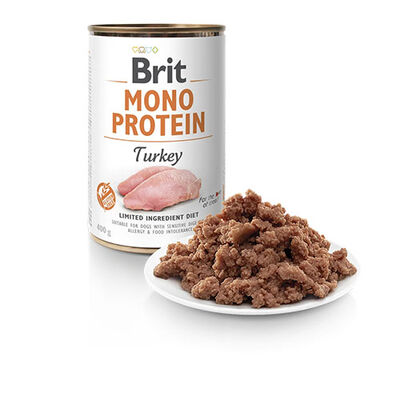 Brit Mono Protein Hindi Etli Hassas Yetişkin Köpek Konservesi 400 Gr 
