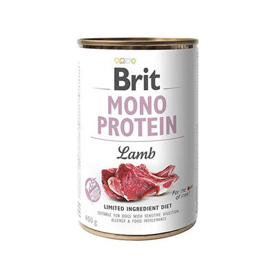 Brit Mono Protein Kuzu Etli Hassas Yetişkin Köpek Konservesi 400 Gr 