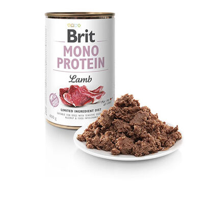 Brit Mono Protein Kuzu Etli Hassas Yetişkin Köpek Konservesi 400 Gr 