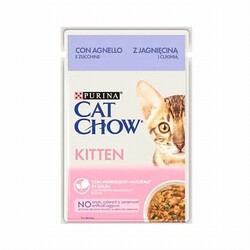 Cat Chow - Cat Chow Kitten Pouch Kuzulu Yavru Kedi Konservesi 26 Adet 85 Gr 