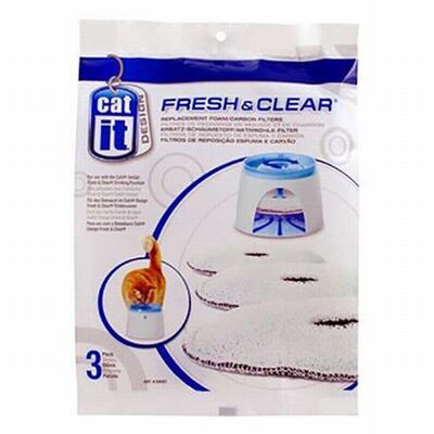 Catit Fresh Clear Otomatik Kedi Su Kabı Yedek Filtresi 55600 İçin 3'lü 
