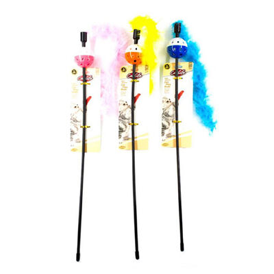 Catlife Tüylü Plastik Top Kedi Oltası 33 Cm 