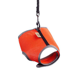 Cattie Havalı Dokuma Kedi Göğüs ve Gezdirme Tasması Medium Turuncu 1x25-35 Cm - Thumbnail