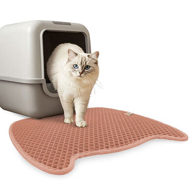 Cattie Pembe Kum Toplayıcı Fonksiyonel Kedi Tuvalet Paspası 50 x 75 cm 