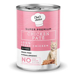 Chefs Choice - Chefs Choice Pate Chicken Kitten Tavuklu Tahılsız Yavru Kedi Konservesi 400 Gr 