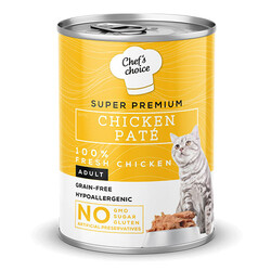 Chefs Choice - Chefs Choice Pate Chicken Tavuklu Tahılsız Ezme Yetişkin Kedi Konservesi 12 Adet 400 Gr 
