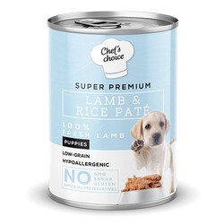 Chefs Choice - Chefs Choice Pate Lamb Puppy Kuzulu Düşük Tahıllı Yavru Köpek Konservesi 6 Adet 400 Gr 