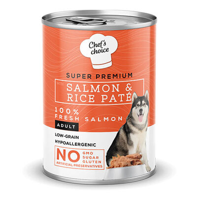 Chefs Choice Pate Somonlu Düşük Tahıllı Yetişkin Köpek Konservesi 400 Gr 