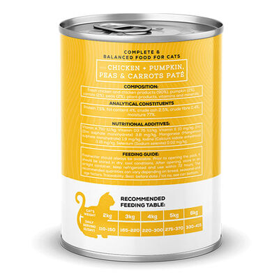 Chefs Choice Pumpkin Pate Chicken Tavuklu Balkabaklı Tahılsız Ezme Yetişkin Kedi Konservesi 6 Adet 400 Gr 