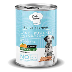 Chefs Choice - Chefs Choice Pumpkin Pate Puppy Kuzulu Balkabaklı Tahılsız Yavru Köpek Konservesi 24 Adet 400 Gr 