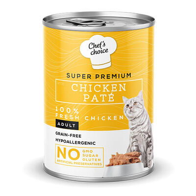 Chefs Choice Tavuk Etli Ezme Tahılsız Yetişkin Kedi Konsevesi
