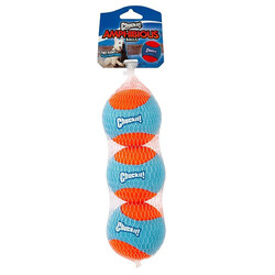 Chuckit! - Chuckit! Suda Batmayan Üçlü Köpek Topu 6,5 Cm 