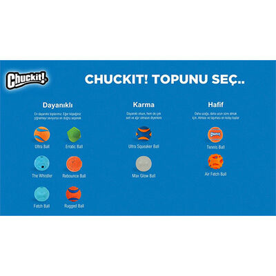 Chuckit! Tenis Topu Köpek Oyuncağı 2'li Extra Large 9 Cm 