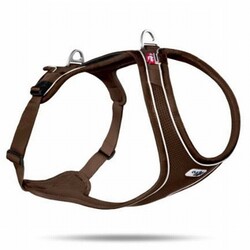 Curli - Curli Belka Comfort Köpek Göğüs Tasması Kahverengi Medium 