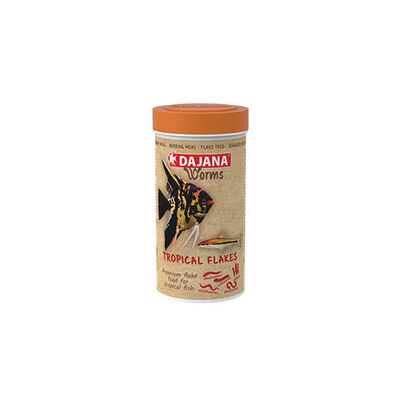 Dajana Worms Tropical Flakes Akvaryum Balık Yemi 100 Ml 18 Gr 