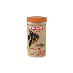 Dajana - Dajana Worms Tropical Flakes Akvaryum Balık Yemi 250 Ml 45 Gr 