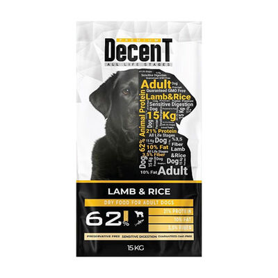 Decent Premium Kuzu Etli Yetişkin Köpek Maması 15 Kg 