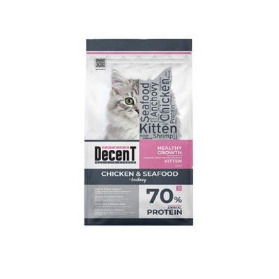 Decent Premium Tavuklu ve Balıklı Yavru Kedi Maması 1,5 Kg 