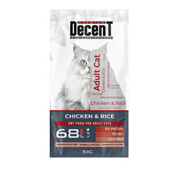 Decent - Decent Premium Tavuklu Yetişkin Kedi Maması 15 Kg 
