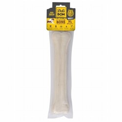 Delibon - Delibon Beyaz Deri Pres Kemik Köpek Ödülü 27 Cm XL