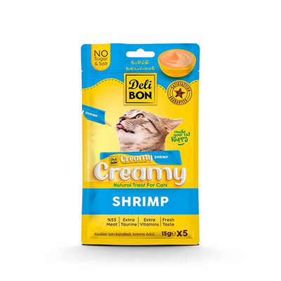 Delibon Karidesli Krem Kedi Ödül Maması 5 x 15 g 