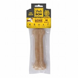 Delibon - Delibon Natürel Deri Pres Kemik Köpek Ödülü 15 Cm Medium