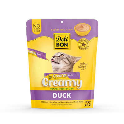 Delibon Ördekli Krem Kedi Ödül Maması 32 x 15 g 