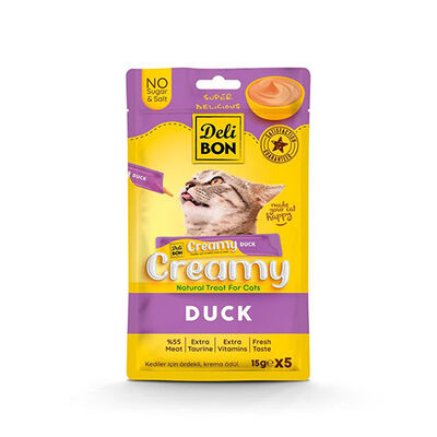 Delibon Ördekli Krem Kedi Ödül Maması 5 x 15 g 