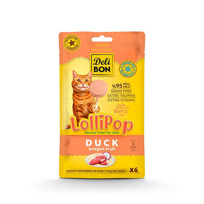 Delibon Ördekli Lolipop Kedi Ödül Maması 6'lı 