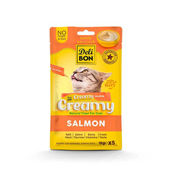 Delibon - Delibon Somonlu Krem Kedi Ödül Maması 5 x 15 g 