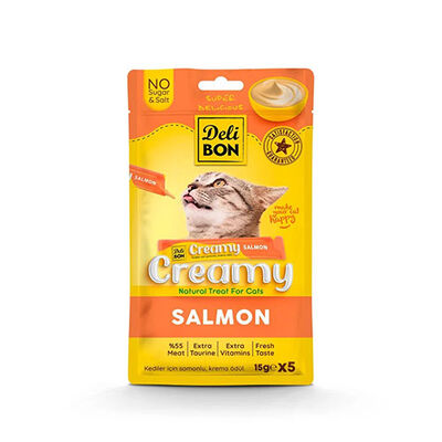 Delibon Somonlu Krem Kedi Ödül Maması 5 x 15 g 