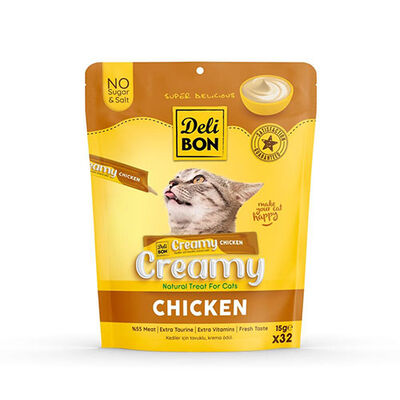 Delibon Tavuklu Krem Kedi Ödül Maması 32 x 15 g 