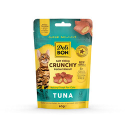Delibon - Delibon Ton Balıklı Bisküvi Kedi Ödül Maması 60 g 
