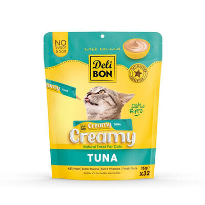 Delibon Ton Balıklı Krem Kedi Ödül Maması 32 x 15 g 