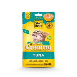 Delibon - Delibon Ton Balıklı Krem Kedi Ödül Maması 5 x 15 g 