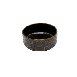 Design - Design Seramik Köpek Mama ve Su Kabı Oksit Yeşil 12 Cm 250 Ml 