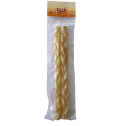 Dibo - Dibo Kolajenli Beyaz Örgü Çubuk Köpek Ödülü 2'li 30 cm 