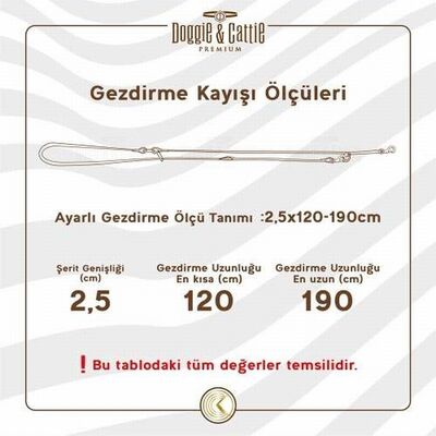 Doggie Ayarlanabilir Deri Eğitim Köpek Gezdirme Tasması Camel 2,5x120-190 Cm 