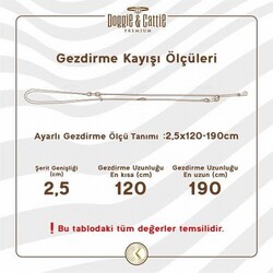 Doggie Ayarlanabilir Deri Eğitim Köpek Gezdirme Tasması Kahverengi 2,5x120-190 Cm - Thumbnail