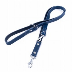 Doggie - Doggie Ayarlanabilir Deri Eğitim Köpek Gezdirme Tasması Royalblue 2,5x120-190 Cm 