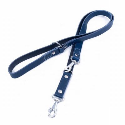 Doggie Ayarlanabilir Deri Eğitim Köpek Gezdirme Tasması Royalblue 2,5x120-190 Cm 