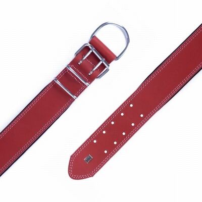 Doggie Çift Kat Deri Köpek Boyun Tasması Kırmızı 6x60-70 Cm 