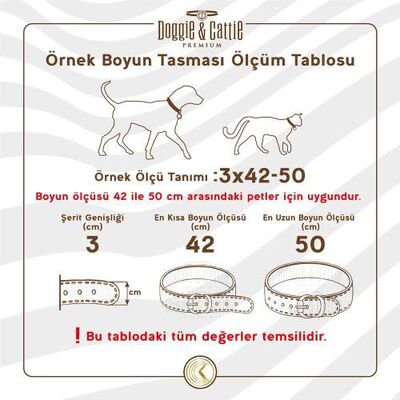 Doggie Çift Kat Gerçek Deriden El Yapımı Çivili Köpek Boyun Tasması Brown