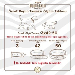 Doggie Çift Kat Gerçek Deriden El Yapımı Çivili Köpek Boyun Tasması Camel - Thumbnail