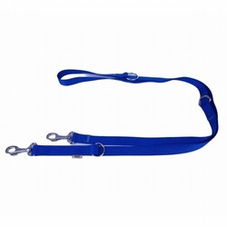 Doggie - Doggie Dokuma Ayarlanabilir Eğitimci Köpek Gezdirme Tasması Royalblue 2,5x120-190 Cm 